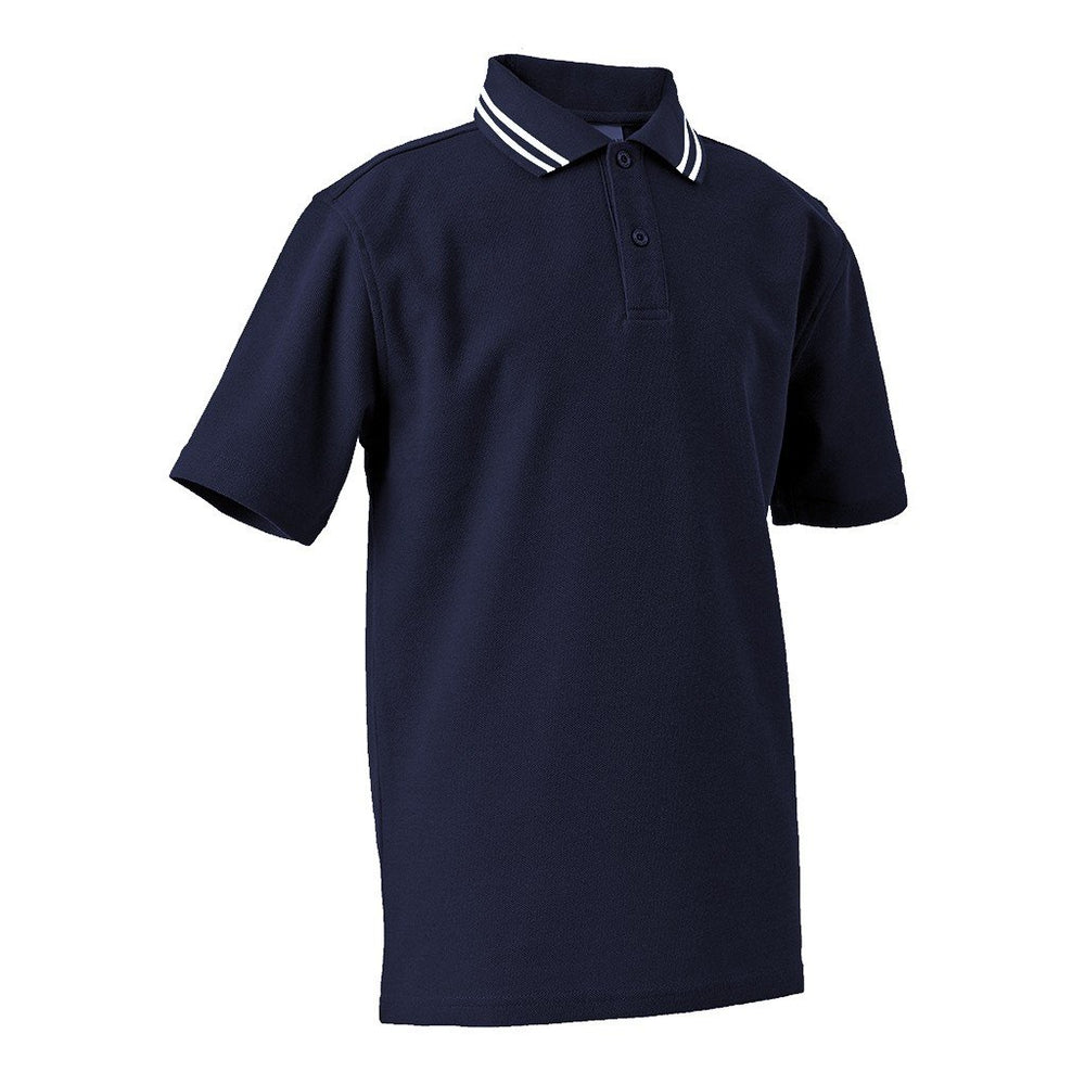 Short Sleeve Polo Shirt with Striped Collar  ADULT - JERVIS