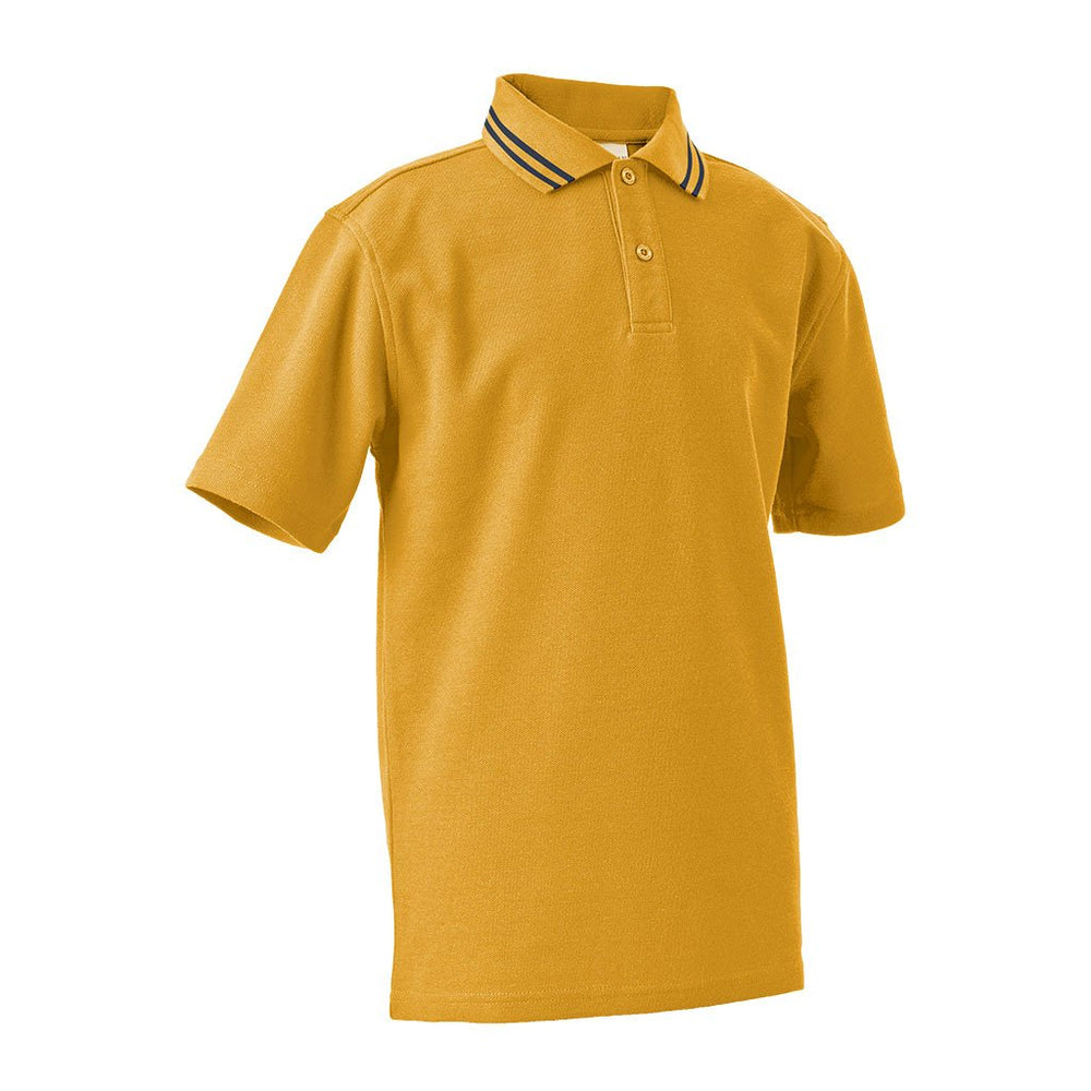 Short Sleeve Polo Shirt with Striped Collar  ADULT - JERVIS