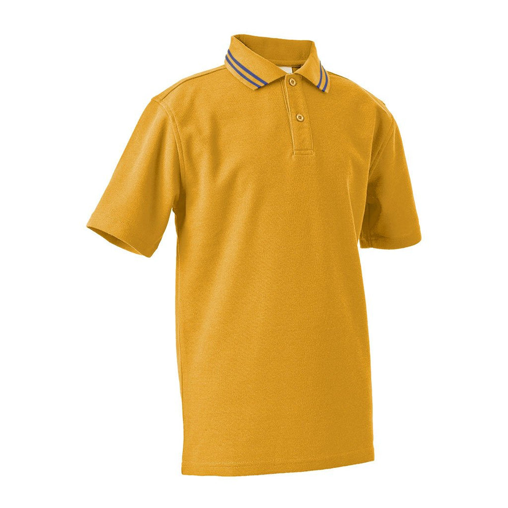 Short Sleeve Polo Shirt with Striped Collar  ADULT - JERVIS
