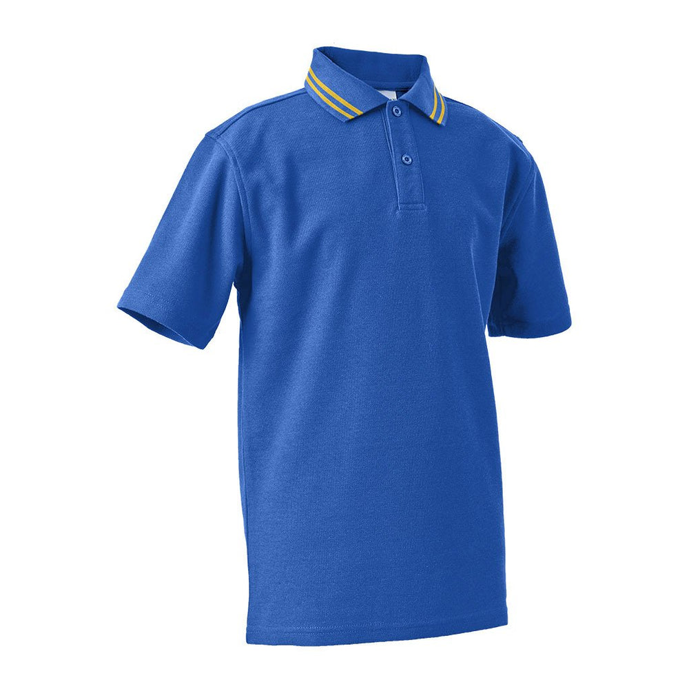 Short Sleeve Polo Shirt with Striped Collar  ADULT - JERVIS